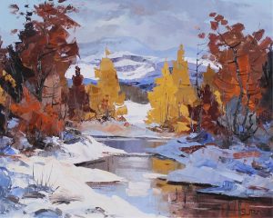 Georgia Jarvis: ROCKY MOUNTAIN VALLEY, AUTUMN SNOW