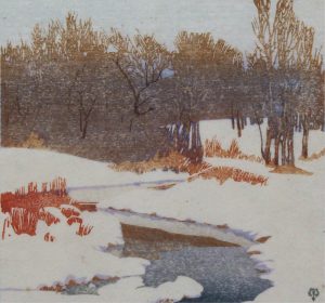 Walter Joseph Phillips: THE STREAM IN WINTER