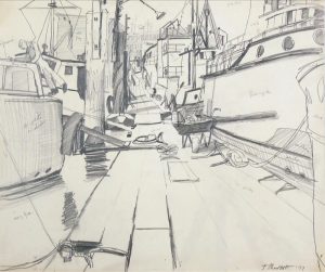 Jack Leonard Shadbolt: COAL HARBOR MARINA #2, SKETCH