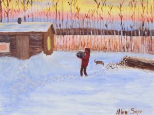 Allen Sapp: BRINGING IN WOOD FOR THE FIRE