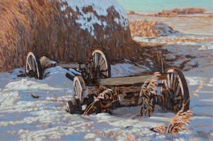 Herbert Otto (Herb) Sellin: WAGON #2, J. LEASK FARM, MADDEN, ALTA