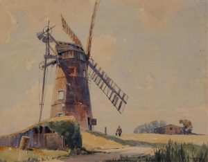 Alfred Crocker Leighton: LUDHAM MILL, NORFOLK BROADS