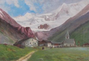 Father Henry Metzger: HEADING TO CHURCH IN A FRENCH MOUNTAIN VILLAGE