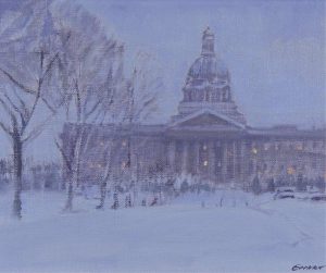 Peter Ewart: THE LEGISLATIVE BUILDING – WINTER EVENING – EDMONTON, ALBERTA