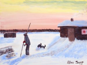Allen Sapp: CUTTING SOME WOOD TO BURN