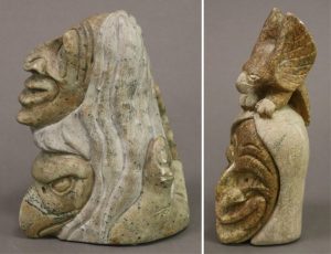 Garfield Thomas (Sago Wis) / Darvis Thomas (2): HAND HOLDING HUMAN AND EAGLE FIGURES
GUARDIAN EAGLE, BROKEN NOSE
