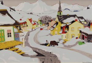 Clarence Alphonse Gagnon: VILLAGE IN THE LAURENTIAN MOUNTAINS
