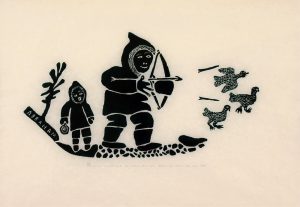 Abraham Niaquq Irquq: SPEARING BIRDS WITH BOW AND ARROW