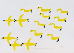 Luke Anguhadluq: GEESE IN FLIGHT