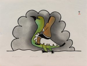 Sorosilutu Ashoona: IKKIMAYUK TIMIAKMI (RIDING A BIRD)