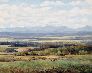 Duncan Mackinnon Crockford: VIEW FROM SCOBIE HARTLEY’S RANCH, OVERLOOKING THE ELBOW RIVER VALLEY, ALBERTA