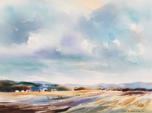 John Herreilers: FOOTHILLS FARMLAND UNDER A DRAMATIC SKY