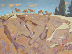 Illingworth Holey (Buck) Kerr: SHEEP ABOVE VERMILLION LAKES