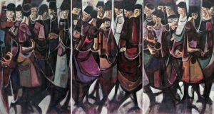 Ronald John Spickett: A GATHERING OF FIGURES (TRIPTYCH)