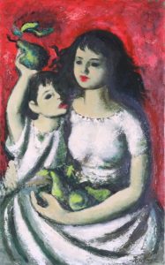 William Arthur Winter: GIRL AND BOY WITH PEARS