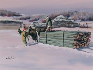 Ken Lonechild: TRADING SOME WOOD FOR BALES