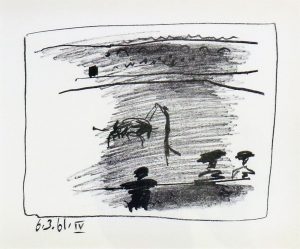 Pablo Picasso: LES BANDERILLES (IV),  from A LOS TOROS AVEC PICASSO
