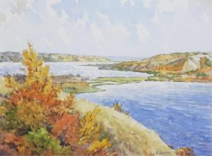 Ernest Luthi: 3 OF THE QU’APPELLE LAKES – FROM THE WEST, NEAR LAKE PASQUA, 2ND ECHO LAKE, 3RD MISSION LAKE