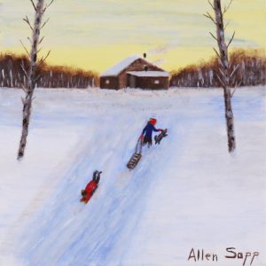Allen Sapp: HAVING FUN SLEDDING