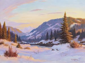 Roland Gissing: SUNSET – KOUTENAY RIVER
