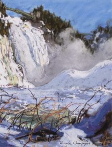 Horace Champagne: VIOLET SHADOWS (MONTMORENCY FALLS, QUEBEC)