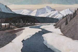 Alan Caswell Collier: MARCH FLOWS INTO APRIL (AT SASKATCHEWAN RIVER CROSSING)