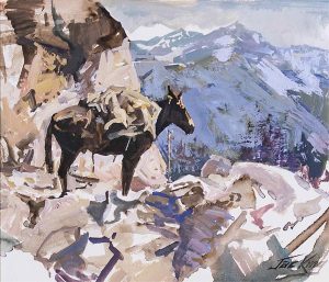 Jack King: PACK MULE IN A MOUNTAIN PASS