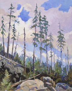 Karen R. Hersey: PINE TREES ON A ROCKY SLOPE