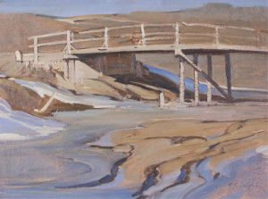 Alfred Crocker Leighton: WOODEN BRIDGE BETWEEN MIDNAPORE & DEWINTON