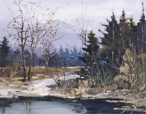 Tinyan (Tin Yan Chan): A WINTER SCENE WITH DISTANT MOUNTAINS