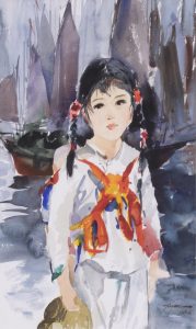 Tinyan (Tin Yan Chan): PORTRAIT OF A GIRL, HONG KONG