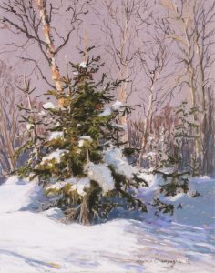 Horace Champagne: DEEP SNOW IN THE FOREST (NEAR ST. HILARION, QUEBEC)