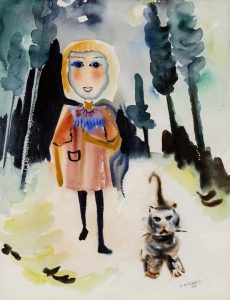 Janet Mitchell: GIRL WITH CAT