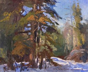 Orestes Nicholas (Rick) Grandmaison: WINTER SUNLIGHT NEAR BANFF