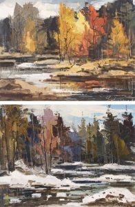 Geza (Gordon) Marich (2): LAURENTIAN LANDSCAPE (AUTUMN) / 
LAURENTIAN LANDSCAPE (WINTER)