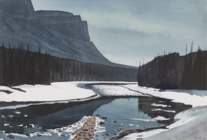 Alan Caswell Collier: BOW RIVER & CASTLE MT.