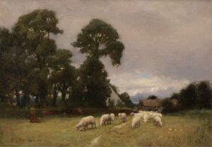 William Brymner: SUMMER LANDSCAPE AND GRAZING SHEEP