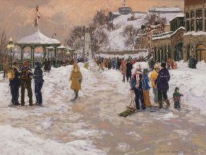 Horace Champagne: SUNDAY, TOBOGGANING IN OLD QUEBEC
