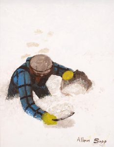 Allen Sapp: GATHERING THE SNOW TO MELT
