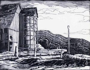Margaret Dorothy Shelton: BARN ON NICOMEN ISLAND, B.C.