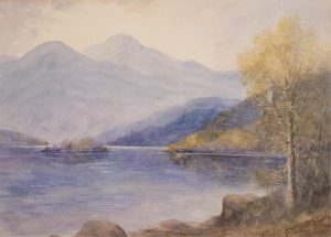Frederic Marlett Bell-Smith: A MOUNTAIN LAKE WITH AUTUMN COLOURS