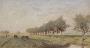 Frederic Marlett Bell-Smith: A PASTORAL SCENE WITH GRAZING CATTLE