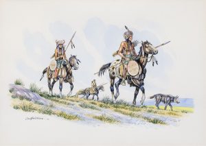 Gerald Tailfeathers: MOUNTED RIDERS