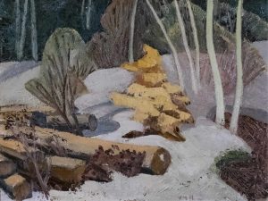 Yvonne McKague Housser: WINTER LANDSCAPE (AUTUMN LANDSCAPE verso)