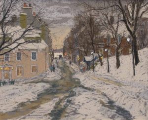 Horace Champagne: LA DOUCEUR DE QUEBEC, RUE STE-GENEVIEVE, VIEUX QUEBEC (A SOFT, QUIET MOOD IN OLD QUEBEC)