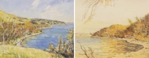 Ernest Luthi: A QU’APPELLE LAKE, AUTUMN / OCTOBER EVENING ON LAKE KATEPWA FROM BAPTIST CAMP SITE