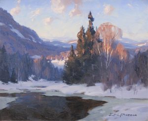 John Eric Benson Riordon: RIVER SCENE IN LATE DAY SUN