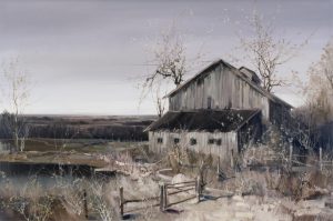 Tinyan (Tin Yan Chan): LATE AUTUMN LANDSCAPE WITH BARN AND TREES