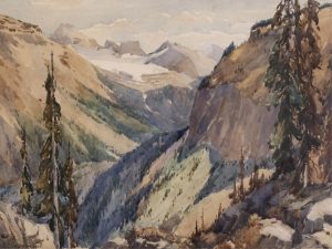 Alfred Crocker Leighton: ALPINE VALLEY WITH DISTANT GLACIER