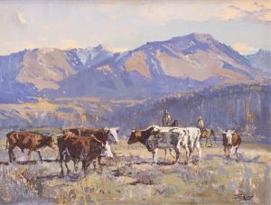 Jack King: CATTLE GRAZING IN A MOUNTAIN MEADOW